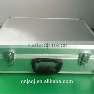 2015 Locking Aluminum Carrl Case,permanent Protection With Lock Very Farm Durable Silver ABS Tool Case With Lock Pocket Dividers thumbnail-1