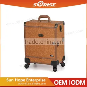 Guangzhou Portable Black Pvc Cosmetic Large Expandable Rolling Makeup Case thumbnail-1