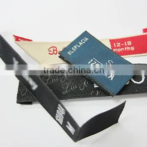Garment Damask Woven Label by Machine Needle Loom thumbnail-1