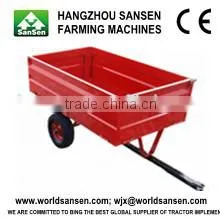 2 Wheels Tractor Dump Trailer 1500Lb. Capacity 17cu Utility Dump Trailer for ATV thumbnail-1