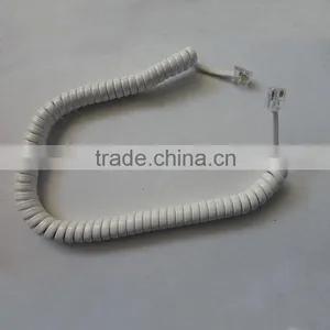 24AWG 7x0.20mm Bare Copper Stranded pp Core Spiral Telephone Cord With REACH Certificate thumbnail-1