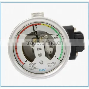 All Stainless Steel Oil Filled Electric Contact Mpa Pressure Gauge With Alarm With Temperature Compensation thumbnail-3