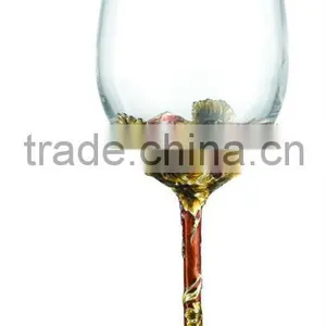 RORO Golden Harvest Grape Enamel Crystal Glass Big Red Wine Glass thumbnail-1