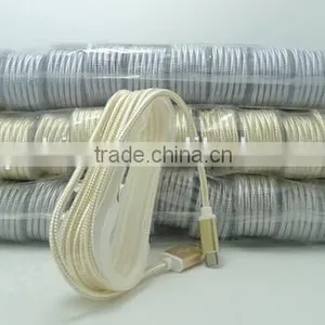 Wholesale Price New Design v8 Micro Usb Cable for Android Phone Charging Cable 1.5m Fabric Braided Cable Charger thumbnail-2