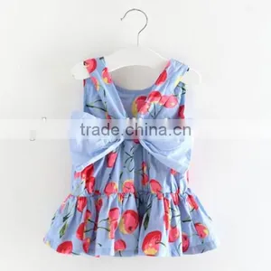 Beautiful Baby Girls Ruffle Shirt Back Big Bow Girls Ruffle Shirt thumbnail-3