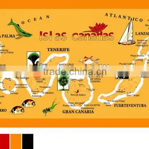 100% Cotton 21 s *21s Reactive Printed Map Design Beach Towel for Wholesale thumbnail-3