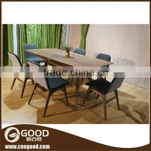 Restaurant Furniture Solid Rubber Wood Dining Table Set thumbnail-1