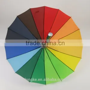 16 Colors Rainbow Golf Umbrella thumbnail-2