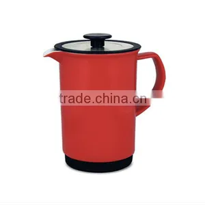 Cafe Style French Ceramic Red Color French Press Coffee thumbnail-1