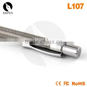 KKPEN Stainless Steel Metal Silver Mesh Ballpoint Pen thumbnail-3
