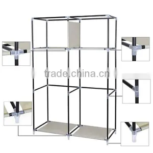 Cheap Folding Easy Assemble Non-woven Fabric Wardrobe Closet , Durable Large Assemble Wardrobe thumbnail-4