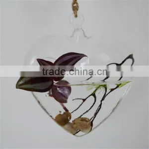 Hanging Vase Of Transparent Glass Landscape Water Succulents Simple Love Arts And Crafts Ornaments thumbnail-2
