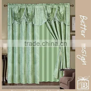 4 Colors Luxury Classical Home Window Curtain Design With Flowers Pattern thumbnail-1