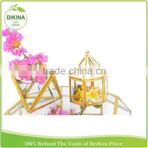 ^^^~~~ Wholesale Handblown Geometric Pot for Home& Wedding Decor ^^^~~~ Terraium Glass Plant Lacquer Vase thumbnail-3