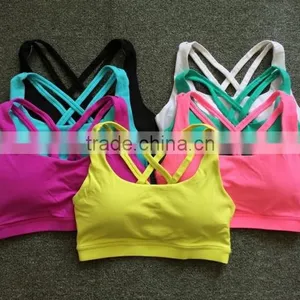 Women Sport Bra Beautiful Back Cross Professional Sport Bra Running Sport Bra Moisture Absorption the Bra Breathable thumbnail-4