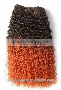Afro Curly Hair Weaving, Two Tone Omber Synthetic Hair Braid for Black Women thumbnail-1