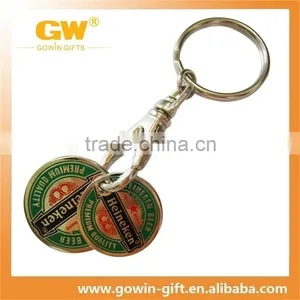 Wholesale Design Your Own Cheap Shopping Cart Metal Custom Trolley Coin Keyring thumbnail-3