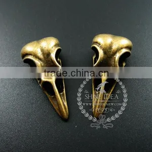 32*15mm Vintage Antique Bronze Metal Heavy Duck Head Skull Pendant Charm 1810421 thumbnail-1