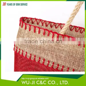 Buy Direct From China Wholesale Eco-friendly Burlap Gift Tote Bag thumbnail-5