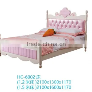 Mediterranean Style Pink Princess Wooden Bedroom Set thumbnail-2