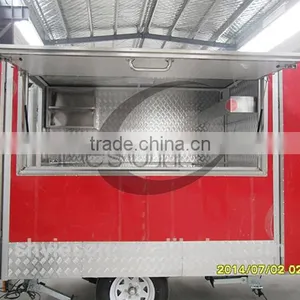 Sus 304 Fast Food Mobile Kitchen Trailer / Towable Food Trailer for Sale and Food Cart Manufacturer With Price thumbnail-3