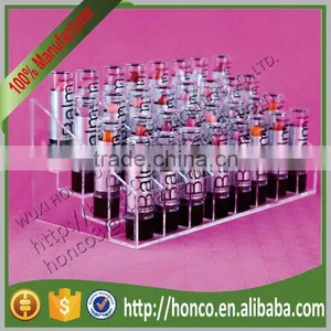 Newest Clear Colour 4 Tiers 32 Bins Acrylic Display Rack for Lipstick Cosmetics thumbnail-2