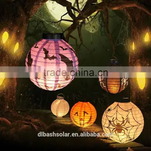 Halloween Lanterns of Pumpkin Lantern Paper Collapsible Paper Lantern Electric Lanterns Electric String Paper Lantern thumbnail-6