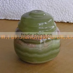 GOOD QUALITY FACTORY PRODUCUNG ONYX CANDY JARS POTS HANDICRAFTS thumbnail-6