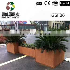 2016 New and Hot Composite WPC Flower Boxes Plastic Wood Planter thumbnail-2