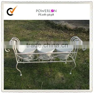 Antique New Item Wrought Iron Outdoor Metal Flower Pot thumbnail-2