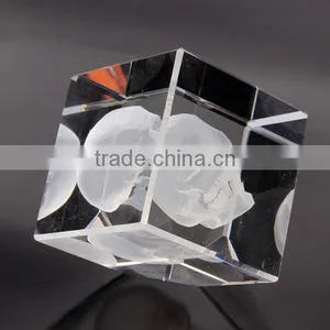 Cubic Crystal Skull Paperweight thumbnail-2