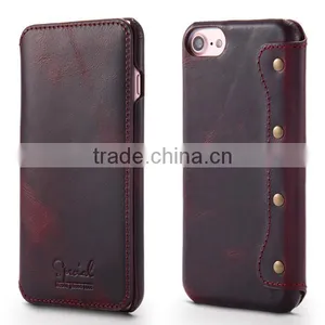 2017 4.7 Inch Universal Simple Cowhide Flip Leather Phone Case For IPhone 7/6s/6 thumbnail-2