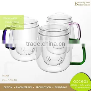 Professional Design Lead-Free Ti-Borosilicate Glass Insulated Tea Pot thumbnail-1