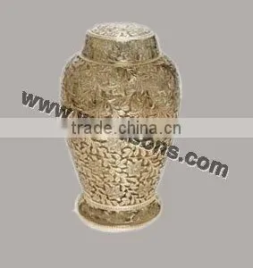 Fancy Urns Round | Export Quality Round Metal Urns | Cheap Urns for Dogs | Cheap Urns Offers thumbnail-1