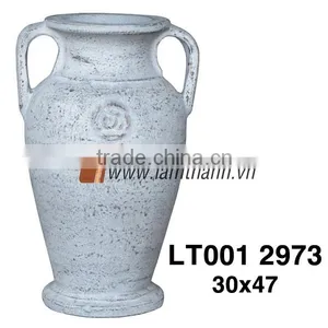 Vietnam Decorative Classic Green Painted Terracotta Flower Pot thumbnail-1