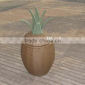 Pineapple Aluminum Hamper Outdoor Furniture Rattan Storage Boxs thumbnail-3
