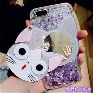 Cute Cartoon Mirror Cell Phone Back Cover Shell Soft Silicone Mobile Phone Cases for IPhone7/7Plus/6/6s/6plus/6splus thumbnail-1