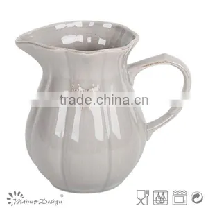 Emboss Crockery Stoneware Houseware Colorful Pitcher thumbnail-1