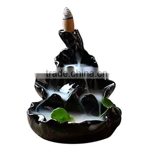 Ceramic Glaze Incense Smoke Cone Burner Backflow Censer Tower Holder thumbnail-1