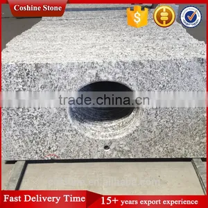 One Piece Bathroom Vanity Top Grey Granite Matertial thumbnail-3