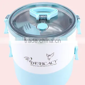1800ML Double Layers Stainless Steel Lunch Box With Handle thumbnail-4