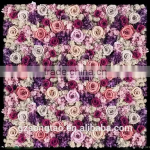Outdoor Artificial Flower for Wall Decoration Backdrop Artificial Flower Wall for Wedding and Other Events thumbnail-2