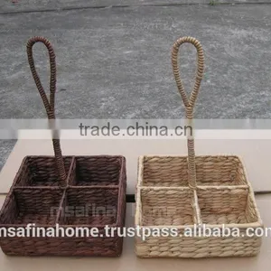 Water Hyacinth Flatware Caddy thumbnail-1
