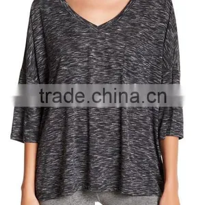 Sport T-shirts Cricket Girls Short Sleeve Tops Tees Women 3/4 Sleeve V-Neck Pocket Tee Shirts thumbnail-2