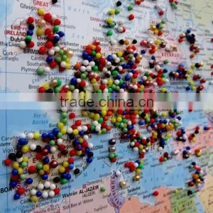 Customizable 4mm Ball Head Coloured Short Map Pins thumbnail-3