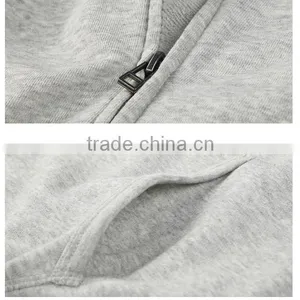 No Pockets Plain Slim Fit Wholesale Zip Hoodies thumbnail-6