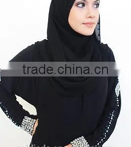 Latest Abaya Designs Black Abaya Wholesale 2016 Dubai Abaya thumbnail-3