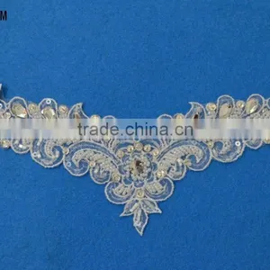 Most Fashion Handmade Bead Neckline Rhinestone Design Ladies Cloth Neck thumbnail-1