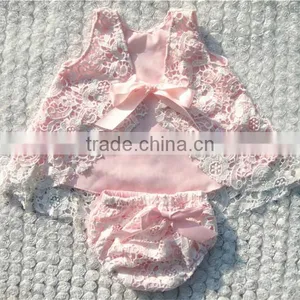 High Quality Baby Girl 2pcs Set,100%cotton 2pcs Lace Set for Infant Girls thumbnail-6