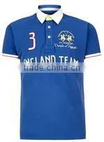 Flock Printed Polo Shirt, Men Polo Shirt, Short Sleeve 100% Polyester thumbnail-3